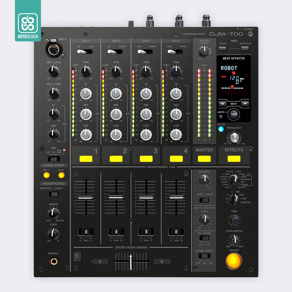 DJM 700 Setup Kaplama, Kumlu Siyah