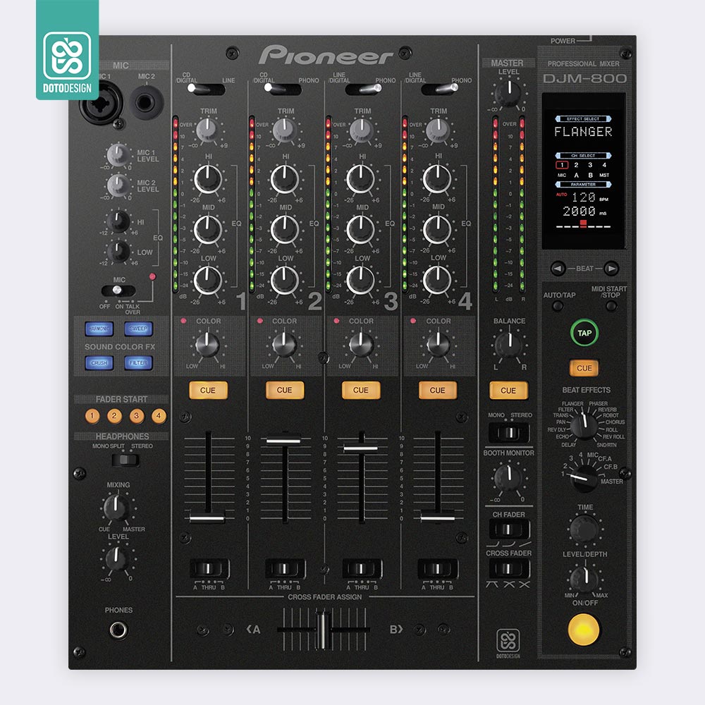 DJM 800 Setup Kaplama, Kumlu Siyah