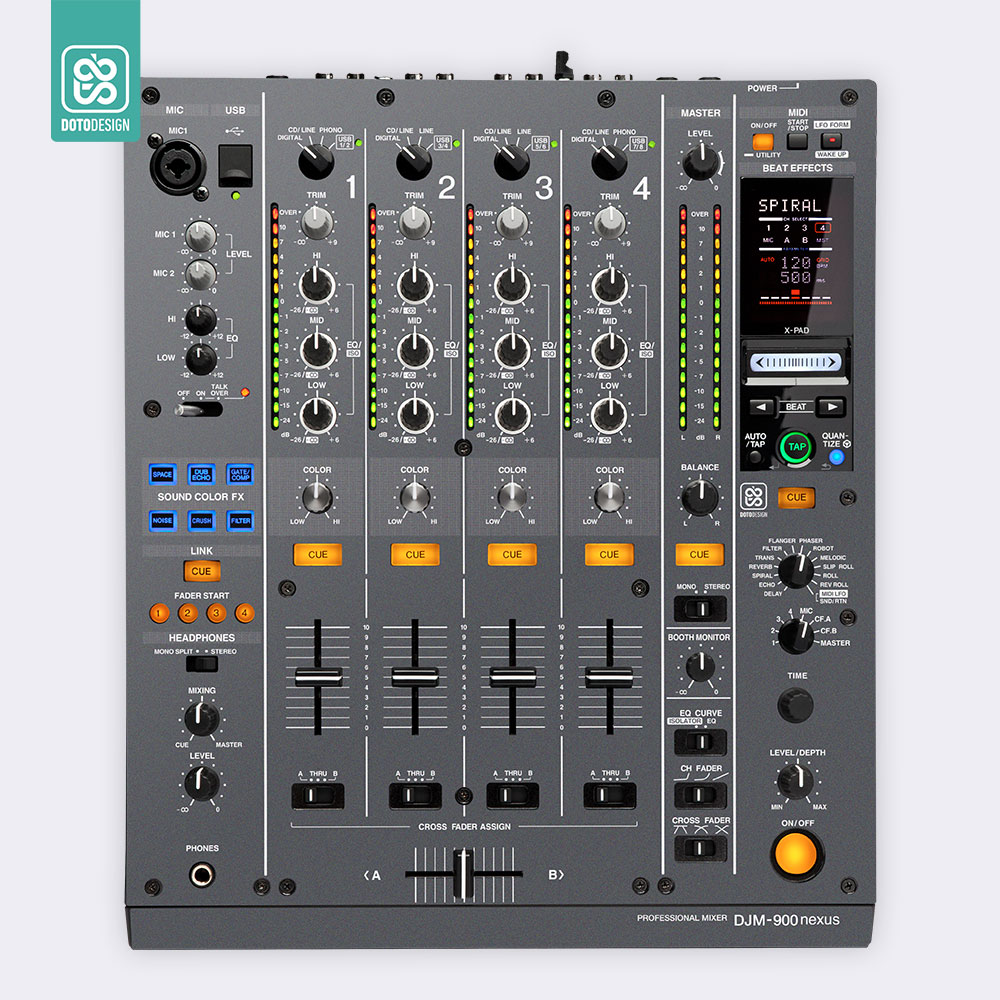 DJM 900 NXS Setup Kaplama, Koyu Gri