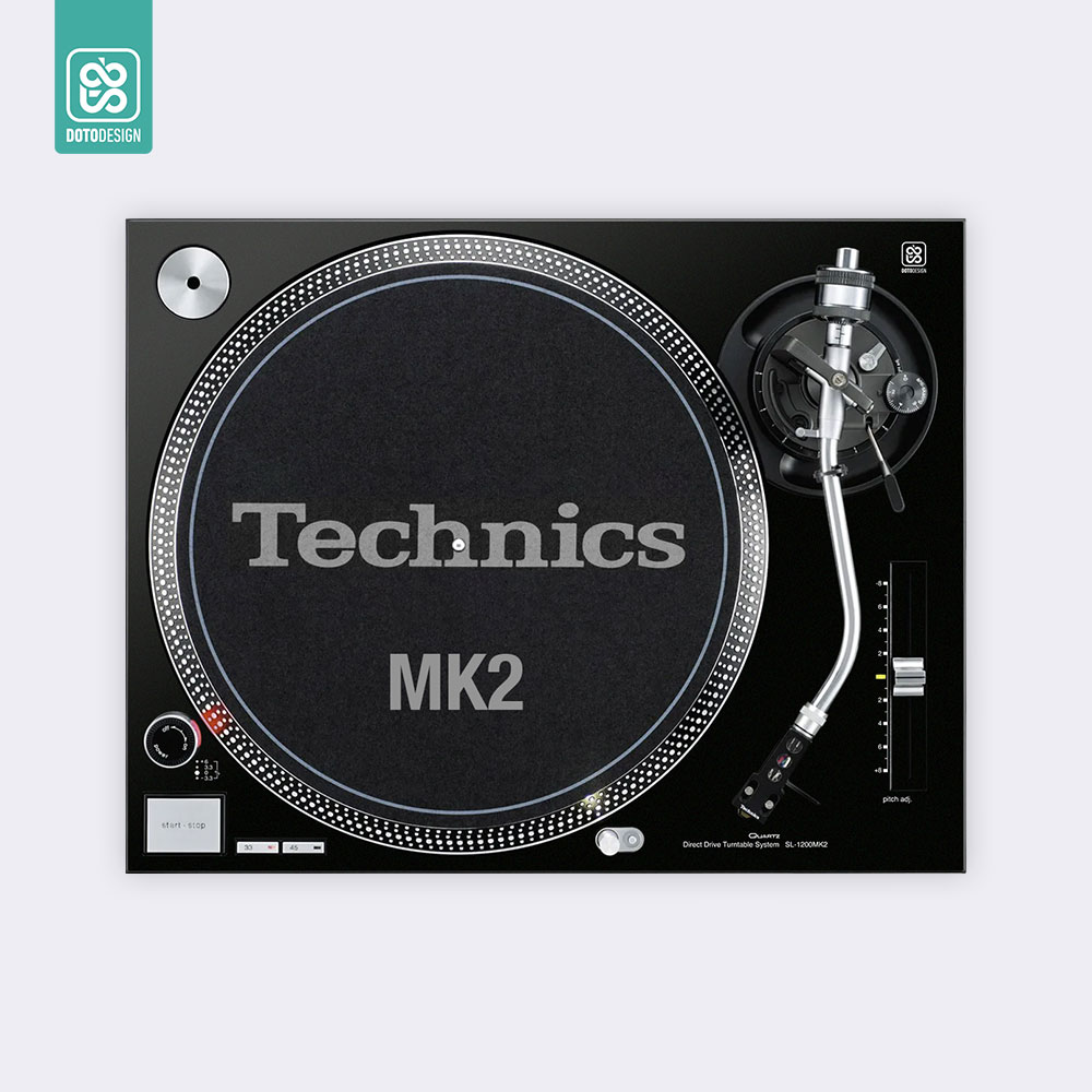 SL 1200 / 1210 MK2 Setup Kaplama, Siyah (Takım)