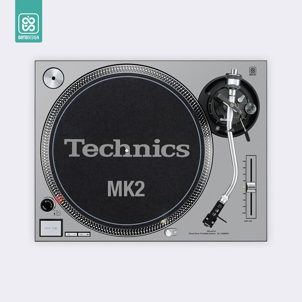 SL 1200 / 1210 MK2 Setup Kaplama, Açık Gri (Takım)