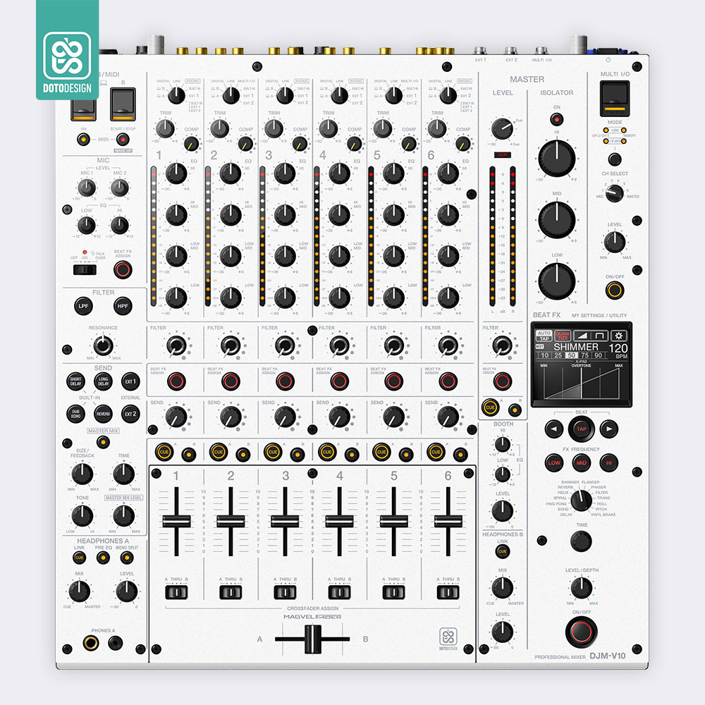 DJM V10 Setup Kaplama, Kumlu Beyaz