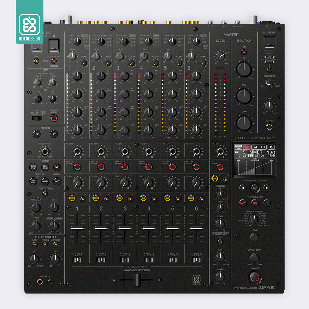 DJM V10 Setup Kaplama, Kumlu Siyah