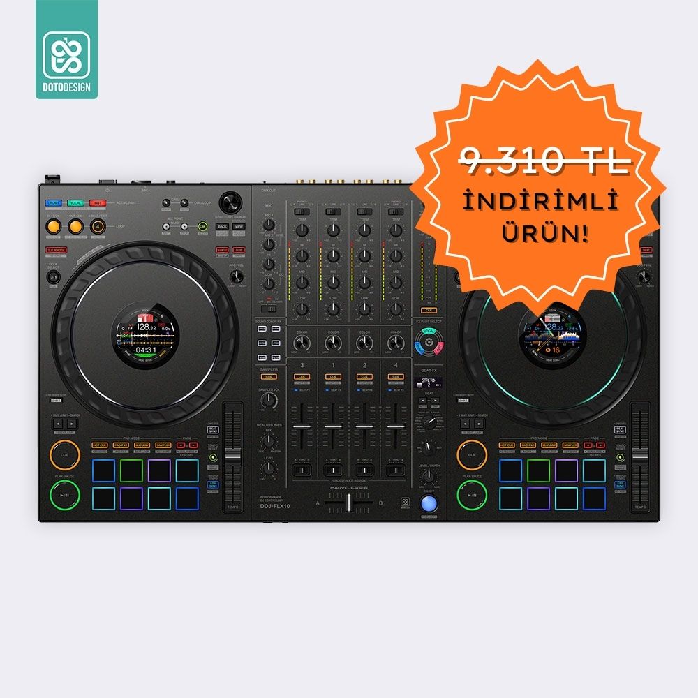 DDJ FLX10 Setup Kaplama, Kumlu Siyah
